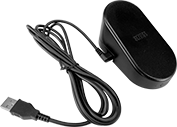 Smart Trackerの端末と充電ケーブル